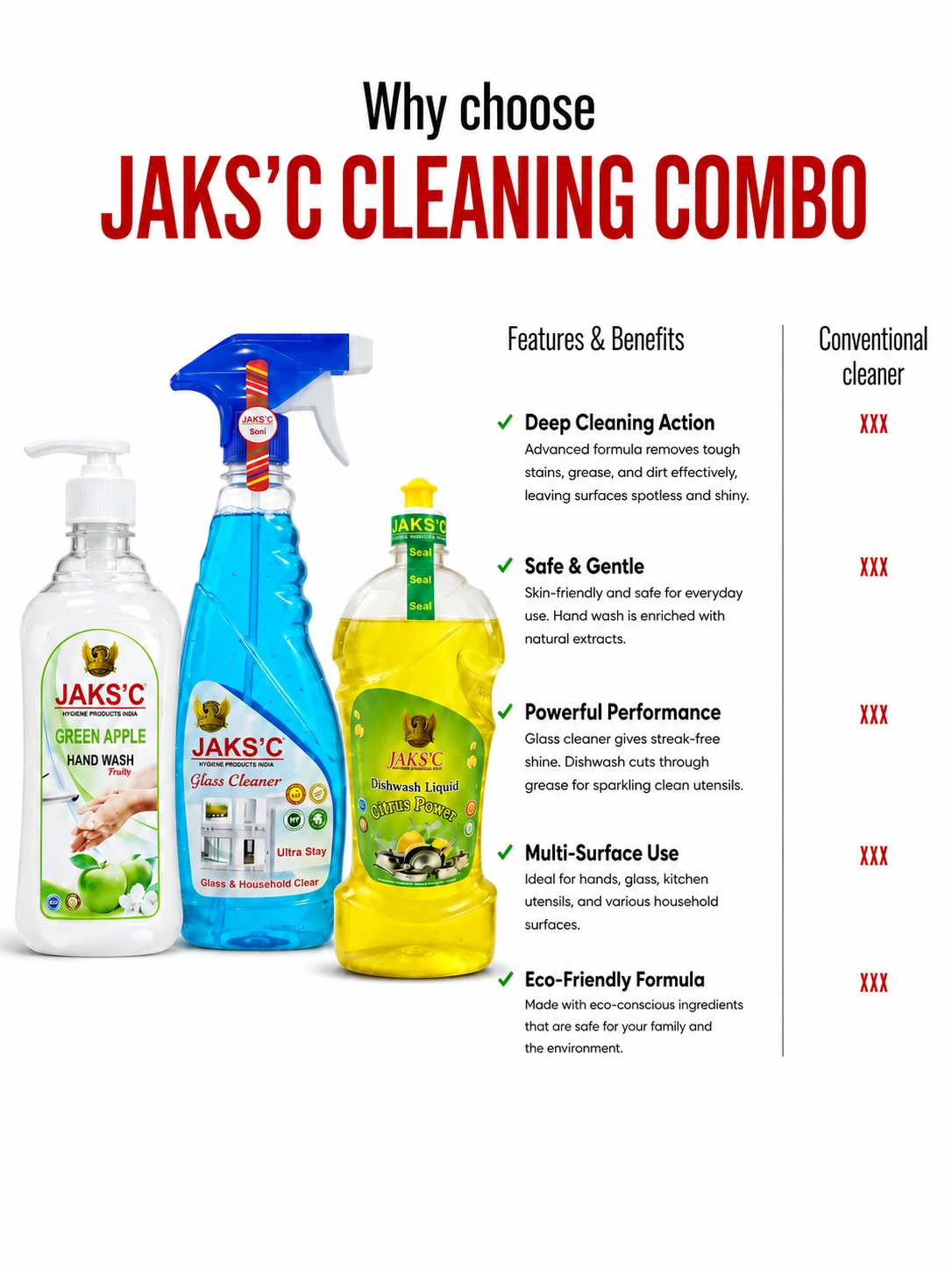 Glass, Hand & Dishwash – Smart Combo Pack - Image 2